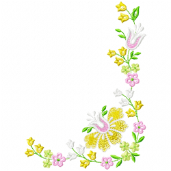 Flowers And Tree Embroidery Design 11 Flowers And Tree Embroidery Design 11